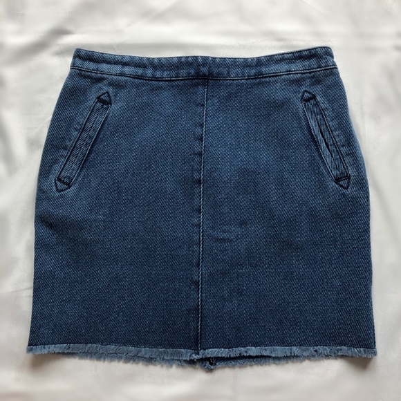 Current Elliott The Zip Fray Mini Denim Skirt - Picture 1 of 13